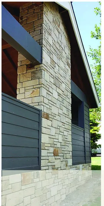 Portland Ashlar Stone on an exterior wall