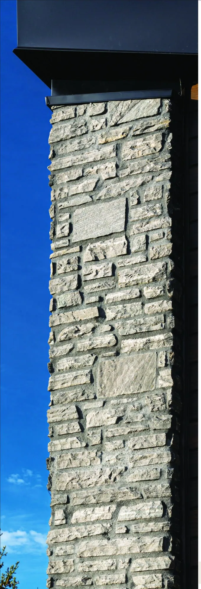 Tropical Dew Ledge Stone on a tall exterior column