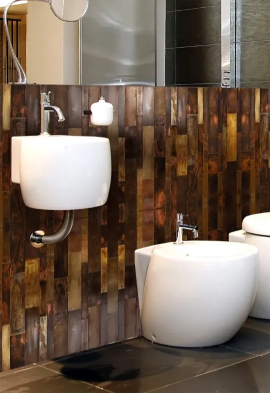 Copper Inferno Metal Wall Panels — photo 3