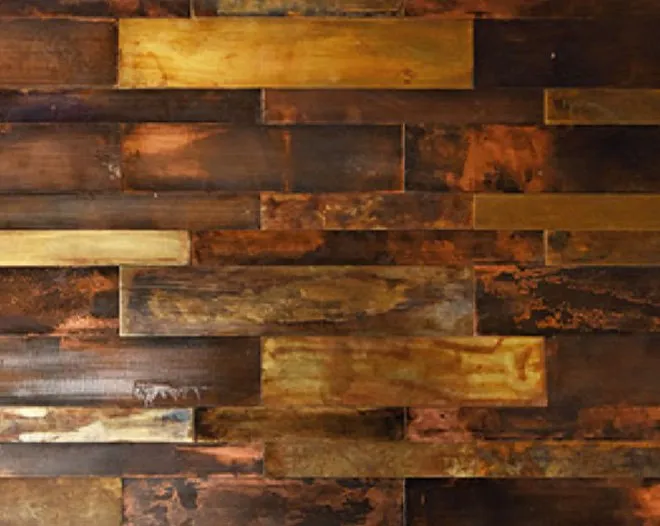 Copper Inferno Metal Wall Panels