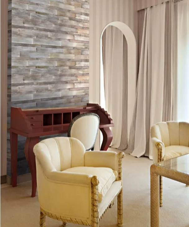 Silver Champagne Metal Wall Panels — photo 3